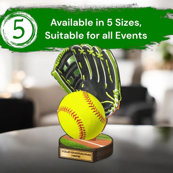 Grove Softball Real Wood Trophy