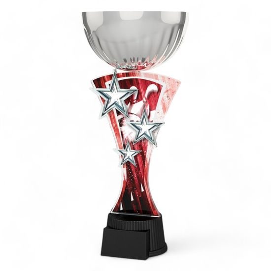 Triple Star Tenpin Bowling Silver Trophy Cup