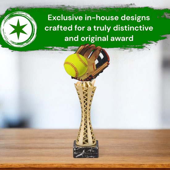 Genoa Softball Glove and Ball Trophy