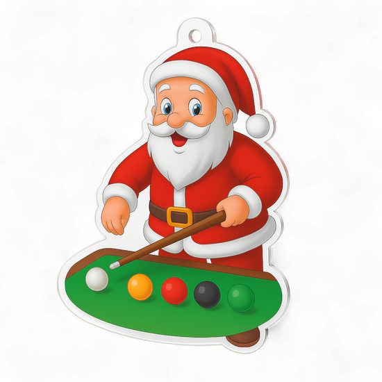 Jolly Father Christmas Snooker Medal