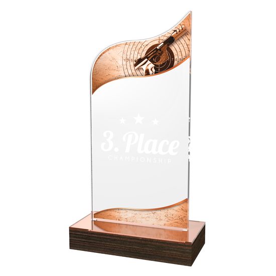 United Acrylic Wood Classic Shooting Trophy