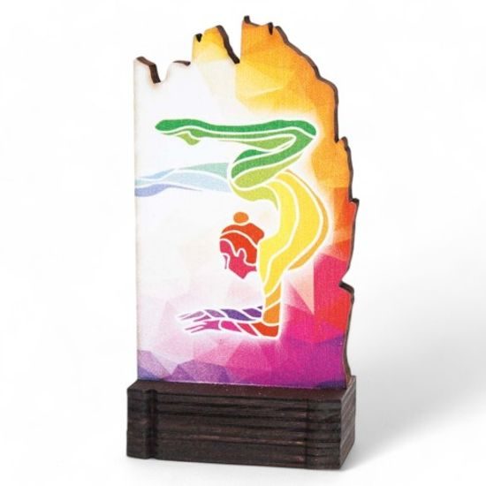 Shard Gymnastics Arts Eco Friendly Wooden Trophy