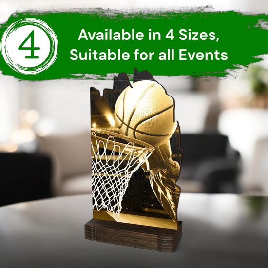 Shard Classic Basketball Eco Friendly Wooden Trophy