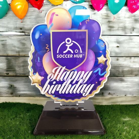 Edison Happy Birthday Logo Custom Made Acrylic Award