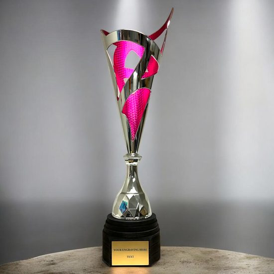 Havana Silver & Pink Blade Trophy