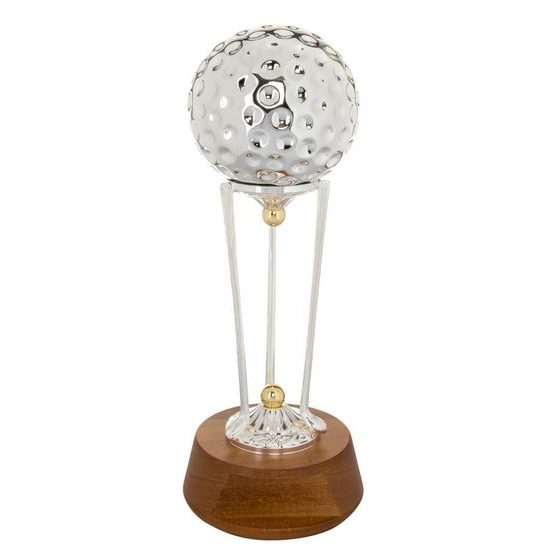 Legend Silver Plated Golf Ball Trophy