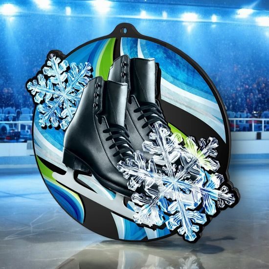 Rincon Ice Skating Boots Black Acrylic Medal