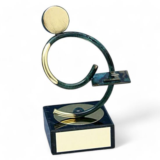 Bilbao Dominoes Player Handmade Metal Trophy