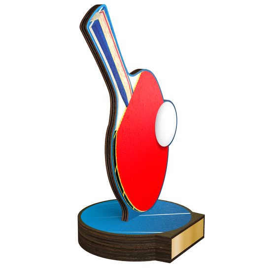 Grove Table Tennis Ping Pong Real Wood Trophy
