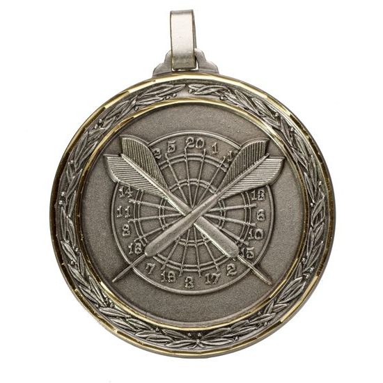 Diamond Edged Darts Large Silver Medal