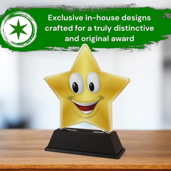 Mini Star Happy Face Trophy