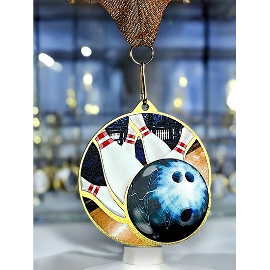 Aurum Tenpin Bowling Stainless Steel Medal