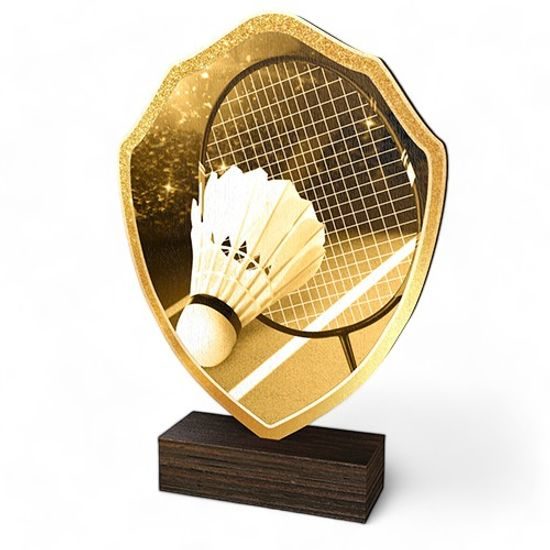 Arden Classic Badminton Real Wood Shield Trophy