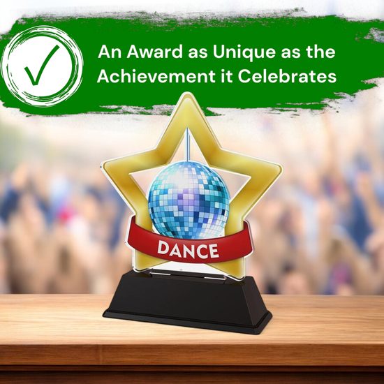 Mini Star Glitterball Dance Trophy