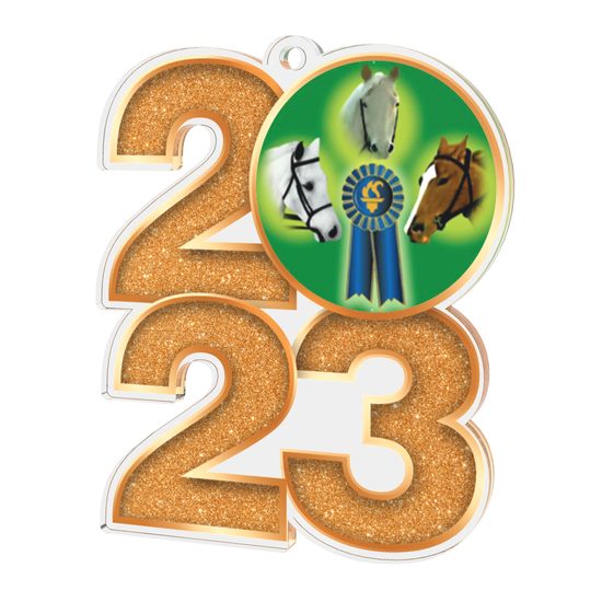 Equestrian Rosette 2023 Acrylic Medal