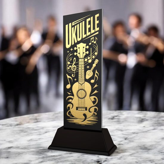 Shadowline Ukulele Music Trophy – Stainless Steel Award