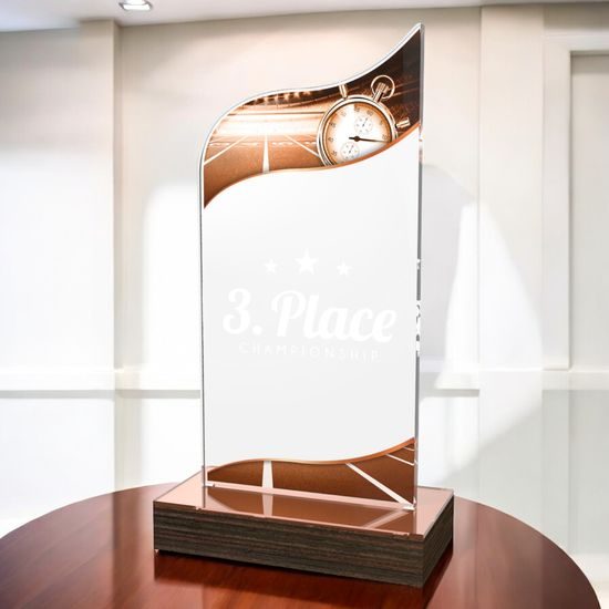 United Athletics Acrylic Wood Fusion Trophy
