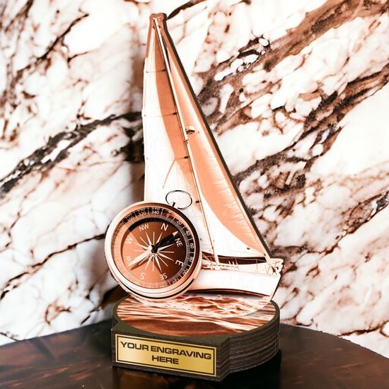 Grove Classic Sailing Real Wood Trophy