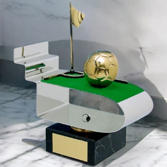 Eibar Football Corner Flag Handmade Metal Trophy