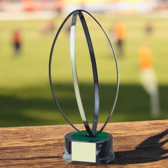 Alcobendas Rugby Ball Handmade Metal Trophy