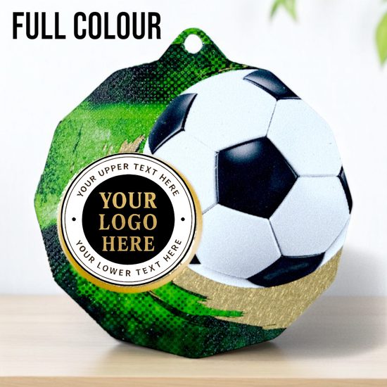 Dodeca Football Stainless Steel Logo Insert Medal