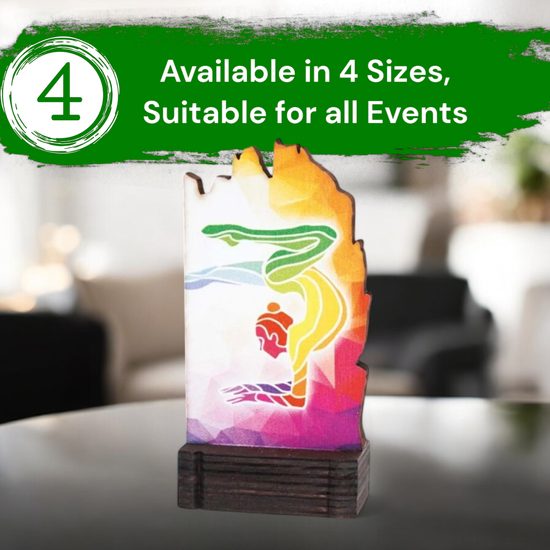 Shard Gymnastics Arts Eco Friendly Wooden Trophy