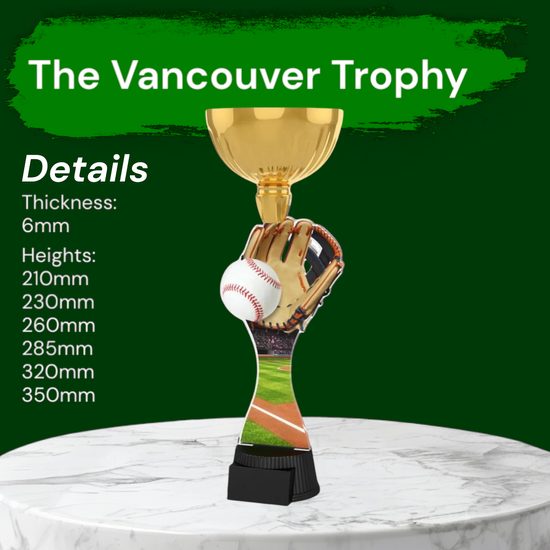 Vancouver Baseball and Glove Gold Cup Trophy