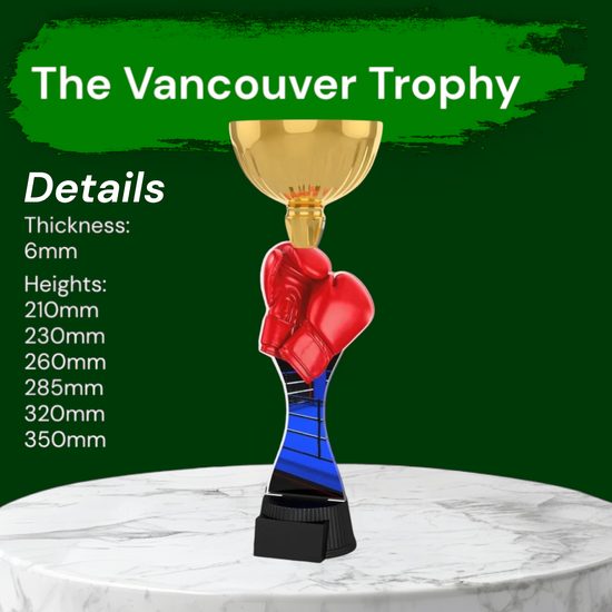 Vancouver Boxing Gloves Gold Cup Trophy