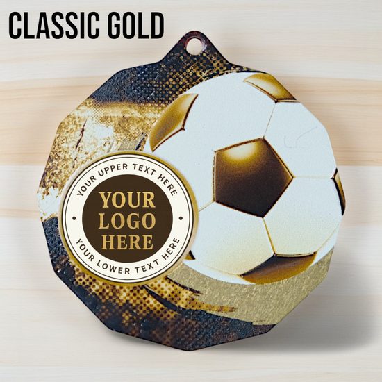 Dodeca Football Stainless Steel Logo Insert Medal