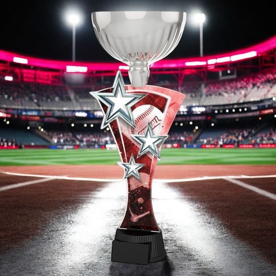 Triple Star Softball Silver Trophy Cup