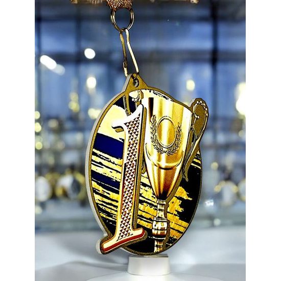 Aurum 1st Place Gold Stainless Steel Medal