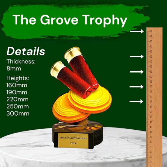 Grove Clay Pigeon Skeet Real Wood Trophy