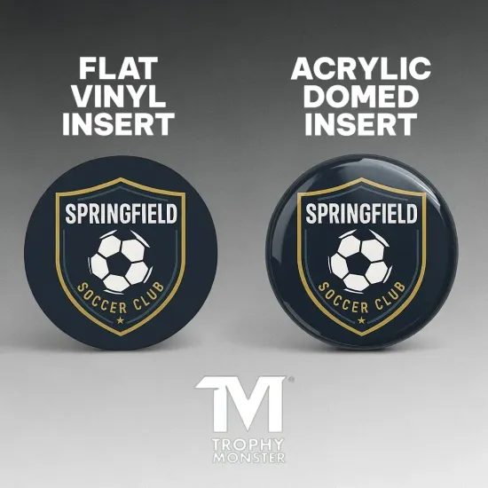 Football Champion Gold Embossed Logo Insert Medal
