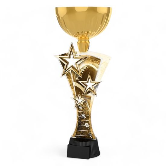 Triple Star Classic Amercian Football Gold Trophy Cup