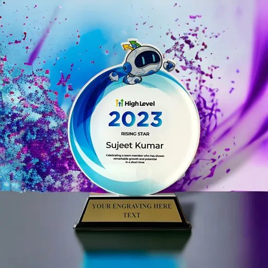 Edison Animation Custom Made Acrylic Logo Award