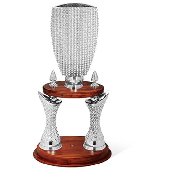 Veloce Two Column Silver Resin Trophy