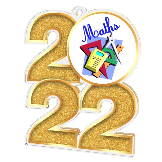 Maths 2022 Gold Acrylic Medal
