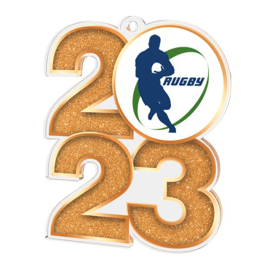 Rugby 2023 Acrylic Medal