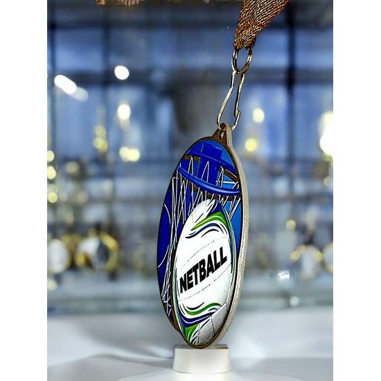 Aurum Netball Stainless Steel Medal