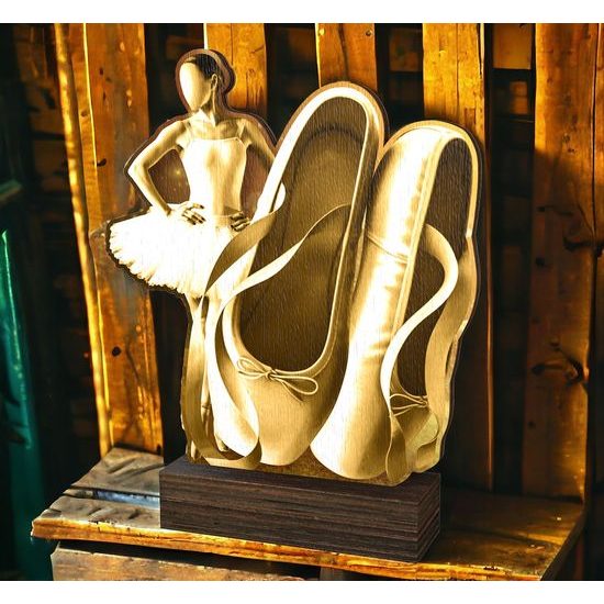 Sierra Classic Ballet Dance Wood Trophy