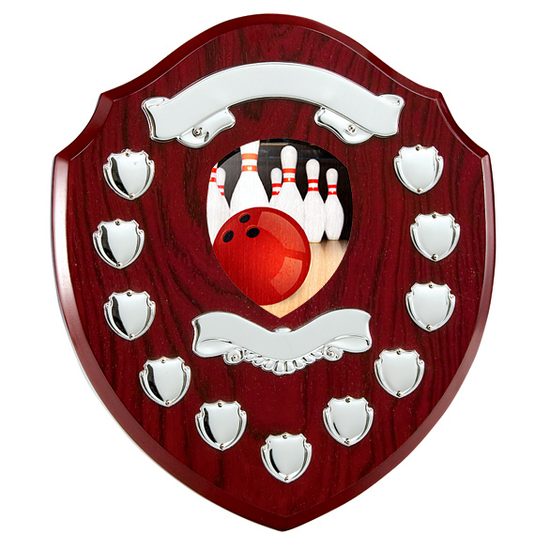 Northumbria Tenpin Bowling Rosewood Wooden 11 Year Annual Shield