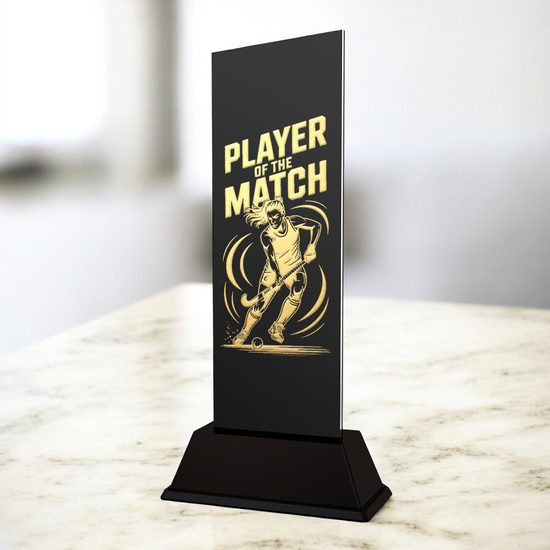 Shadowline Female Hockey Player of the Match Trophy – Stainless Steel Award