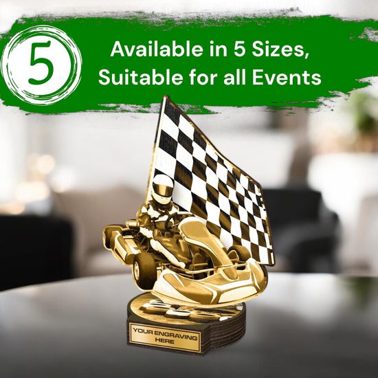 Grove Classic Go Kart Real Wood Trophy