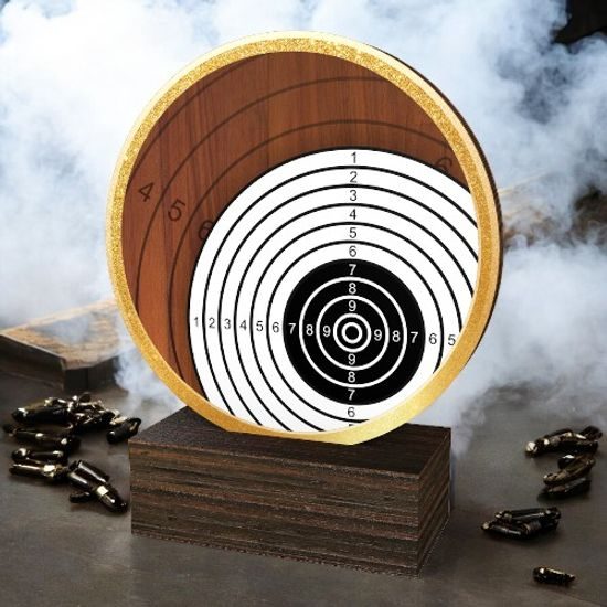 Holt Colour Shooting Target Real Wood Trophy