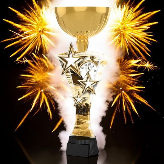 Triple Star Classic Swimming Gold Trophy Cup