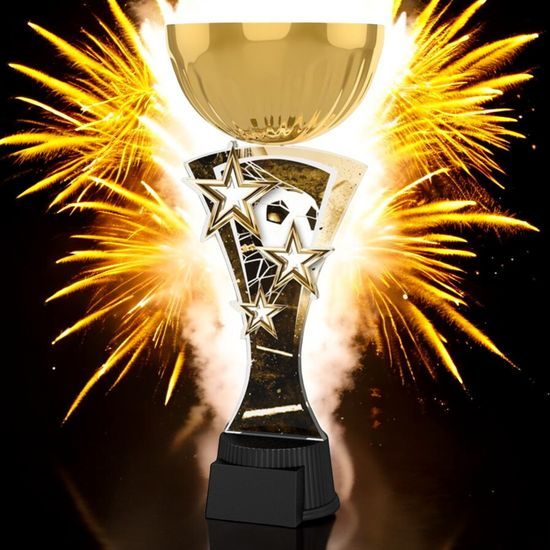 Triple Star Classic Football Gold Trophy Cup