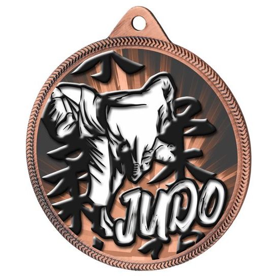 Judo Classic Texture 3D Print Bronze Medal