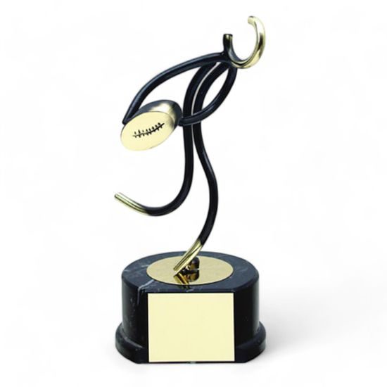 Valencia Rugby Player Handmade Metal Trophy