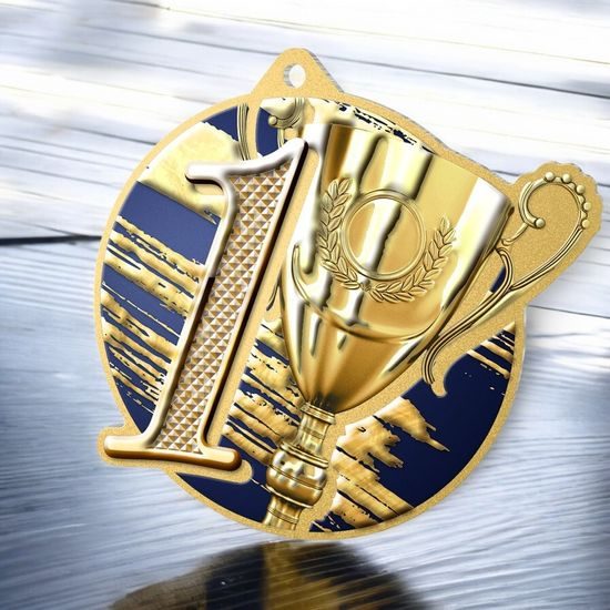 Aurum 1st Place Gold Stainless Steel Medal