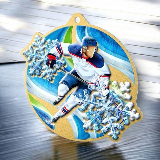 Aurum Ice Hockey Stainless Steel Medal